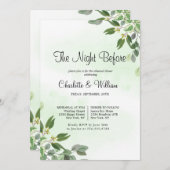 Eucalyptus Greenery Succulent Rehearsal Dinner Kaart (Voorkant / Achterkant)