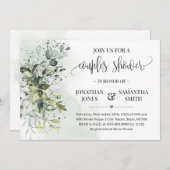 Eucalyptus greenery succulent stellen douche kaart (Voorkant / Achterkant)