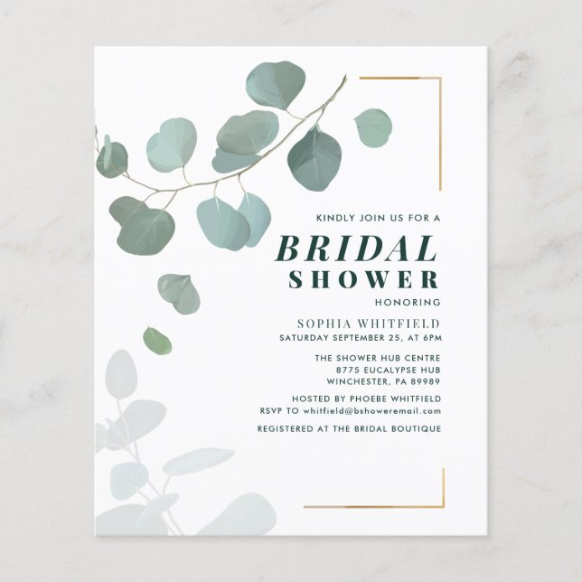 Eucalyptus Greenery Succulent Vrijgezellenfeest (Voorkant)