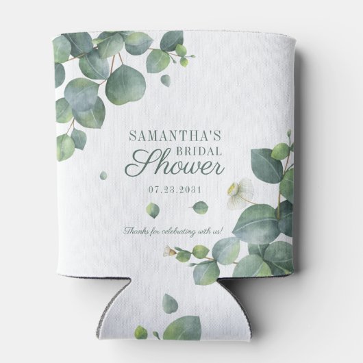 Eucalyptus Greenery Succulent Vrijgezellenfeest Blikjeskoeler (Achterkant)