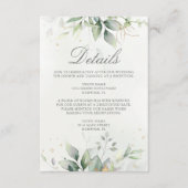 Eucalyptus Greenery Succulent Wedding Informatiekaartje (Voorkant)