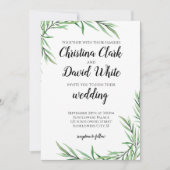 Eucalyptus Greenery Succulent Wedding Kaart (Voorkant)