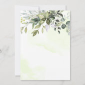 Eucalyptus Greenery Succulent Wedding Kaart (Achterkant)