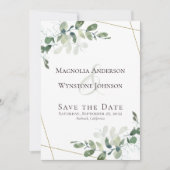 Eucalyptus Greenery Succulent Wedding Save the Dat Save The Date (Voorkant)