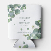 Eucalyptus Greenery Succulent Wedding Shower Blikjeskoeler (Achterkant)