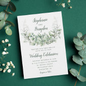 Eucalyptus Greenery Succulent Wreath Wedding Kaart