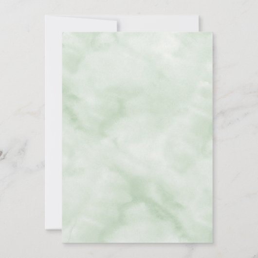 Eucalyptus Greenery Succulent Wreath Wedding Kaart (Achterkant)