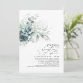 Eucalyptus Greenery Succulents Eving Reception I Kaart (Staand voorkant)