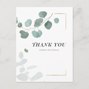 Eucalyptus Greenery Succulents Gold Lijst Briefkaart