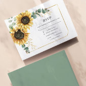 Eucalyptus Greenery Sunflower Geometric Gold RSVP