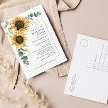 Eucalyptus Greenery Sunflower Rehearsal Dinner Uitnodiging Briefkaart<br><div class="desc">Creëer een modern Sunflower Floral Wedding Rehearsal Dinner nodigt briefkaart uit met deze schattige sjabloon met prachtige rustige florale bouquet, geometrische goudvormig lijst, met moderne eenvoudige typografie. TIP: Overeenkomende trouwsuite-kaarten zoals RSVP, trouwprogramma's, banners, tapestry, cadeaubonnen, labels, borden en andere bruiloft-keepsakes en -godies zijn beschikbaar in het collectie hieronder met dit...</div>