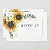 Eucalyptus Greenery Sunflower Reseral Sign. (Voorkant / Achterkant)