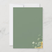 Eucalyptus Greenery Sunflower Vrijgezellenfeest Kaart (Achterkant)