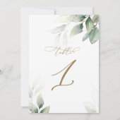 Eucalyptus Greenery Tabel 1 Weddenschap Kaart (Achterkant)