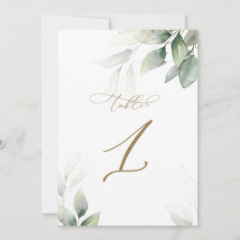 Eucalyptus Greenery Tabel 1 Weddenschap Kaart