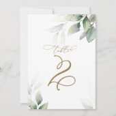 Eucalyptus Greenery Tabel 2 Weddenschappen Kaart (Voorkant)