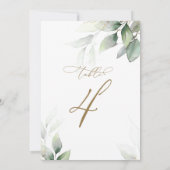 Eucalyptus Greenery Tabel 4 Weddenschap Kaart (Achterkant)