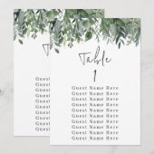 Eucalyptus Greenery Tabel Nummer 1 Zitkuur Kaart (Voorkant / Achterkant)