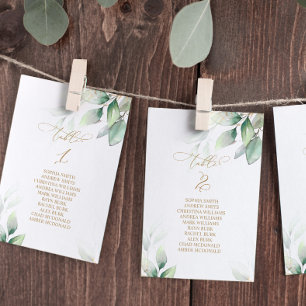Eucalyptus Greenery Tabel Nummer 1 Zitkuur Kaart