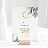 Eucalyptus Greenery Table Number 10 Seating Chart Kaart