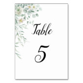 Eucalyptus Greenery Table Number Card Kaart (Achterkant)