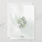 Eucalyptus greenery tea Baby shower-uitnodiging Feestdagenkaart (Achterkant)