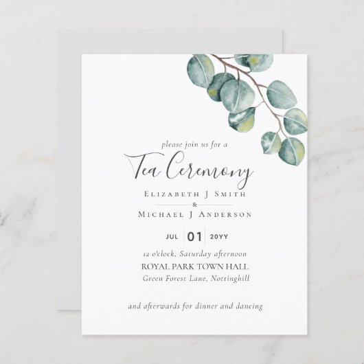 Eucalyptus Greenery Tea Ceremony (Voorkant / Achterkant)