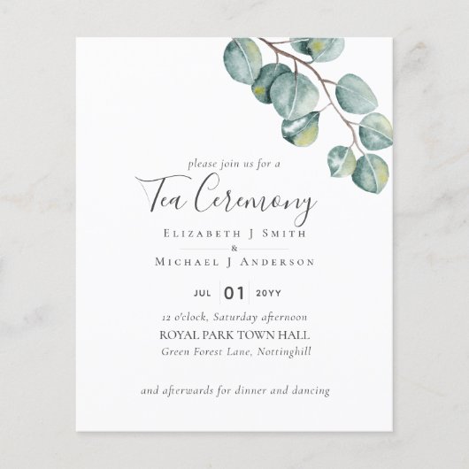 Eucalyptus Greenery Tea Ceremony (Voorkant)