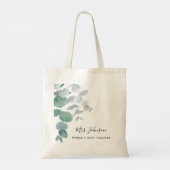 Eucalyptus Greenery Teacher Tote Bag (Achterkant)