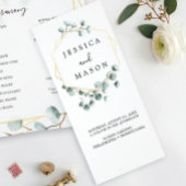 Eucalyptus Greenery Tri-Fold Wedding Programme Flyer