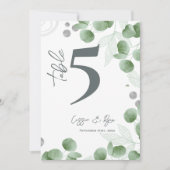 Eucalyptus Greenery Trouwfeest Tafelnummer (Voorkant)