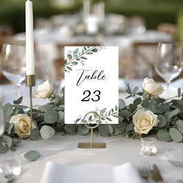 Eucalyptus Greenery Trouwtafelnummers Kaart