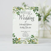 Eucalyptus greenery trouwuitnodiging kaart (Staand voorkant)
