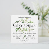 Eucalyptus greenery trouwuitnodiging kaart (Staand voorkant)