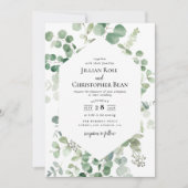 eucalyptus greenery trouwuitnodiging kaart (Voorkant)