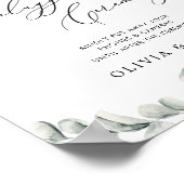 Eucalyptus Greenery Unplugged Wedding Ceremony Poster (Hoek)