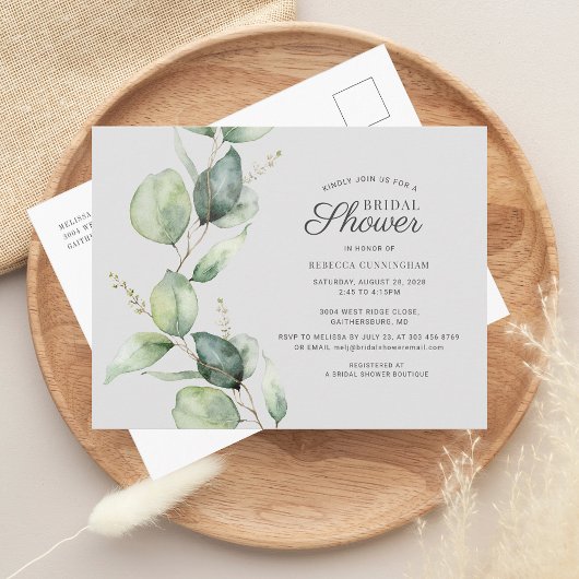 Eucalyptus Greenery verlaat het Vrijgezellenfeest  Uitnodiging Briefkaart