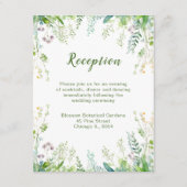 Eucalyptus Greenery verlaat huwelijksreceptie Informatiekaartje (Voorkant)