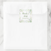 Eucalyptus Greenery verlaat verjaardagsfeestje Vierkante Sticker (Tas)