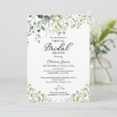 Eucalyptus Greenery Virtual Vrijgezellenfeest Invi Kaart (Staand voorkant)