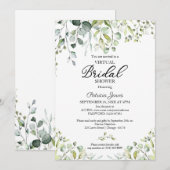 Eucalyptus Greenery Virtual Vrijgezellenfeest Invi Kaart (Voorkant / Achterkant)