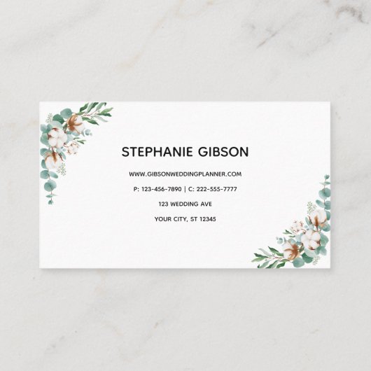 Eucalyptus Greenery Visitekaartje (Achterkant)