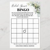 Eucalyptus Greenery Vrijgezellenfeest Bingo Game C Flyer (Voorkant)