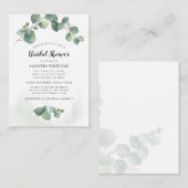 Eucalyptus Greenery Vrijgezellenfeest Botanisch Notitiekaartje (Voorkant / Achterkant)