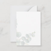 Eucalyptus Greenery Vrijgezellenfeest Botanisch Notitiekaartje (Achterkant)