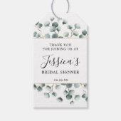 Eucalyptus Greenery Vrijgezellenfeest Favor Tag Cadeaulabel (Voorkant)