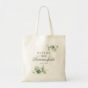Eucalyptus Greenery Vrijgezellenfeest Future Mrs N Tote Bag