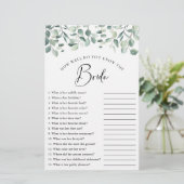 Eucalyptus Greenery Vrijgezellenfeest Game (Staand voorkant)