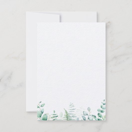 Eucalyptus Greenery Vrijgezellenfeest Hartelijk da Kaart (Achterkant)