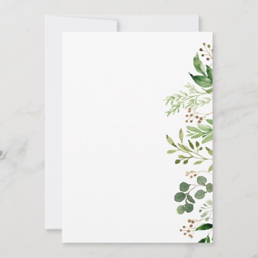 Eucalyptus Greenery Vrijgezellenfeest Kaart (Achterkant)